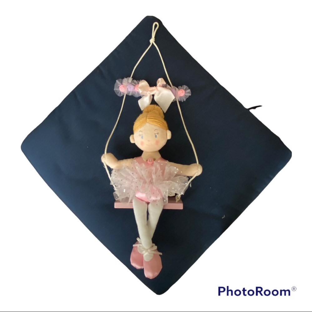 RUSS Doll Ballerina Plush Pink Doll On Swing